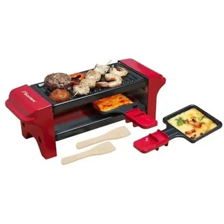 Bestron Raclette-Grill für 2 Personen 350 Watt Rot/Schwarz