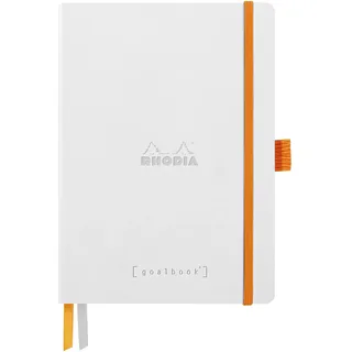Rhodia 117815C - Notizbuch Goalbook DIN A5 mit Softcover 120 Blatt weiß, dot/punktkariert, 90 g, Weiß, 1 Stück