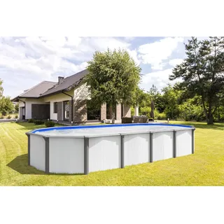 Chemoform Stahlwandpool Set Supreme All In White-Design 760 x 390 x 132 cm Grau