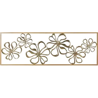 Beliani Wandobjekt Blume CERIUM Metall, 31 cm Gold