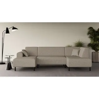 OTTO home Wohnlandschaft U-Form Polyester 3-Sitzer Taupe