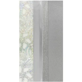 Pracht Creatives Hobby 7074-20925 Verzierwachsplatten Mix grau/silber, 3 halbe Wachsplatten, ca. 200 x 50 x 0,5 mm und ein Wachsstreifen, zum Modellieren und Verzieren von Kerzen