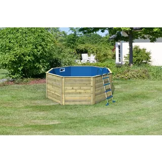 Karibu Massivholzpool Pool Modell 0 X Kesseldruckimprägniert 121,1x 309 x 309 cm