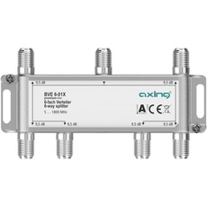 Axing BVE 6-01X 6-Fach Verteiler 9,5 dB 5-1800 MHz TV Data Internet Kabelfernsehen
