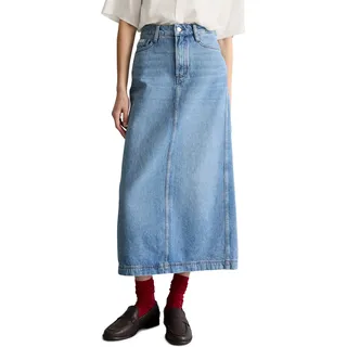 Jeansrock MARC O'POLO DENIM, Damen, Gr. 29, medium blau, Denim/Jeans, Obermaterial: 100% Baumwolle, ca. Mitte Wade, Röcke Jeansrock, regular fit mit Ananasblattfasern