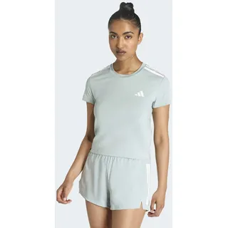 T-Shirt ADIDAS PERFORMANCE "HYG TEE", Damen, Gr. L, grau (wonder sage), Obermaterial: 88% Polyester, 12% Elasthan, Rundhals, Shirts T-Shirt