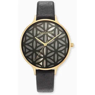 Engelsrufer Lebensblume Quarz Leder 36 mm ERWA-LIFL-LBK1-LG