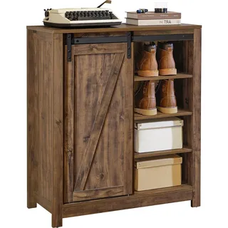 SoBuy Sideboard mit Schiebetür Kommode Schuhschrank Küchenschrank Flurschrank Beistellschrank Aufbewahrungsschrank bht ca.: 80x92x35cm