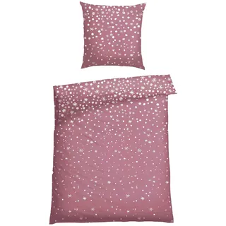 SCHIESSER Bettwäsche »Runa aus weicher Baumwolle mit coolem Winter-Print« 2 Stk. tlg. MADE IN GREEN by OEKO-TEX®-zertifiziert, rosa