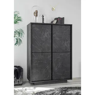 INOSIGN Highboard »Carrara« grifflos grau