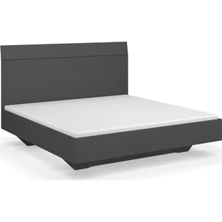 rauch Futonbett »Einzelbett Doppelbett Holzbett KOLUNA Breite 180 cm« Liegefläche 180x200 cm, Bettseitenhöhe 41 cm, mit hohem Kopfteil in Lattenoptik zum Anlehnen MADE IN GERMANY, grau