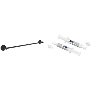 GROHE Start - Badetuchhalter- Set (654mm, inkl. QuickGlue A2: Klebeset für Zwei Klebepunkte, verdeckte Befestigung), matt schwarz, 411782430