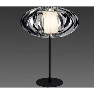 Brilliant Lampe Tischlampe Tischleuchte Chrom Schwarz  Leuchte 62549/15 - Blau, Silber, Schwarz
