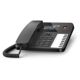 Gigaset DESK 600, Analoges Telefon, Anrufer-Identifikation, Schwarz