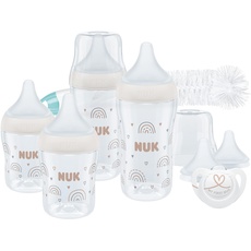 Bild Perfect Match Start Babyflaschenset | Ab 0 Monate | Passt sich dem Baby an | 4 Anti-Kolik-Babyflaschen, Schnuller, Flaschenbürste und mehr | BPA-frei | 9 Stück