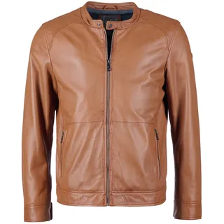 Lederjacke JCC "Lederjacke 31024404", Herren, Gr. 58, braun (cognac), Obermaterial: 100% Lammnappaleder LANA. Futter: 100% Baumwolle CO., Jacken Lederjacke