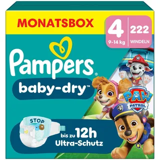 Pampers Baby-Dry Gr. 4 (7-18 kg) 222 St.