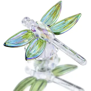 H&D Hyaline&Dora Handgefertigte Kristalllibelle Sammelfigur Glastiere Geschenkkollektion Deko Briefbeschwerer Grün