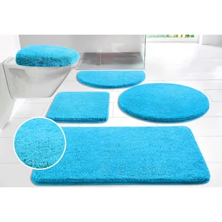 Badematte OTTO HOME "Merida, Badvorleger, Badezimmer Teppich" Gr. 6, blau, H:32mm, Kunstfaser, Badematten, Badematte, Badteppich, Uni Farben, rechteckig, rund & als 2-tlg. Set erhältlich