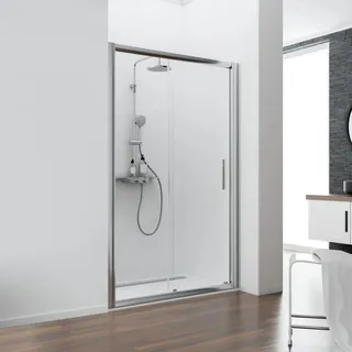 Schulte Gleittür Nischentür 140 x 185 cm 6 mm Echtglas klar hell