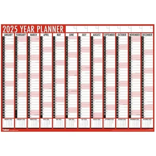 2025 Groß Jahr Wand Planer Kalender 3819 - 84cm x 60cm