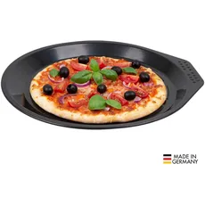 Bild Pizzablech »PRIMA "Emaille"«, Emaille-Stahlblech, (1 St.), mit praktischer Thermolochung, Made in Germany, schwarz