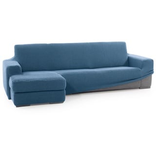 SOFASKINS® super elastischer Chaise Longue überzug, Sofabezug Kurze Linke Armlehne, Sofa überzug atmungsaktiv, bequem und langlebig, Kompatible Abmessungen des Sofas (210-340 cm), Farbe himmelblau