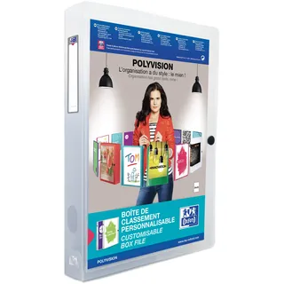 Oxford Heftbox Polyvision 4,0 cm transparent,