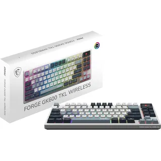 MSI Forge GK600 TKL W Sky Gaming Keyboard Wireless – Blau, Weiß