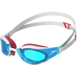 Speedo Fastskin Hyper Elite Swimming Goggles | Competitive Goggles | Performance Goggles | Training Goggles | Hydrodynamic, Flame Red/Bolt/Aqua Blue, One Size