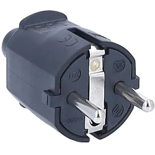 as - Schwabe as Schwabe 62222 Schutzkontaktstecker PVC 230 V Schwarz,