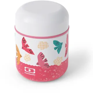 monbento - Thermo-Lunchbox für Kinder MB Kapseln Rosa Birds – Thermobox für warme und kalte Mahlzeiten bis zu 5 Stunden – Bento-Lunchbox für Kinder, ideal für Kompott/Obst/warme Gerichte – Motiv: