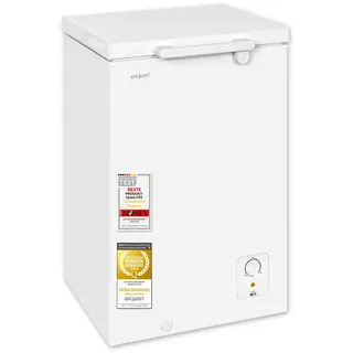 Exquisit GT5100-010E Gefriertruhe - 95 l Gefrierschrank Weiss | Kompakte 4 Sterne Tiefkühltruhe mit Einhängekorb - 95 Liter Nutzinhalt - Leise 40 dB - Energieeffizienzklasse E
