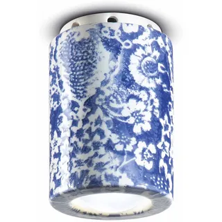 Licht-Erlebnisse Riace Aufbauspot Keramik Deckenlampe Ø 8,5 Cm H: 12 Cm Blau