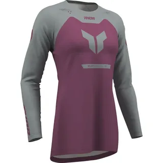Thor Ridemode Menace Langarm-trikot - Gray / Purple - L