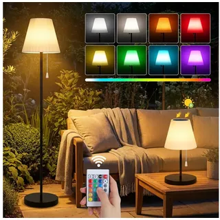Ecvivk Solar Stehlampe Kunststoff/Metall 143,0 cm inkl. Fernbedienung und Lichtsensor weiß