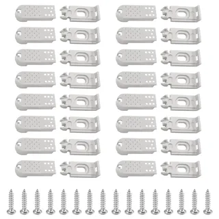16Kit 32 Stück Plissee Ersatzteile Set, Plissee Spannschuhe für das alte Cosiflor-System 2001, Klemmträger Zubehör für Verspannte Plissees