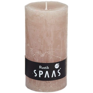 Spaas 8 Rustik-Stumpenkerzen ohne Duft, 70/130 mm, ± 60 Stunden, Beige, Paraffinwachs, D 70 mm x H