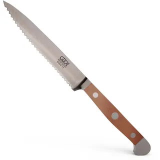 Güde Solingen - Tomatenmesser mit Welle geschmiedet, 13 cm, Birnenholz, ALPHA BIRNE, Doppelkropf, Handmade Germany