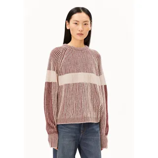 RIPP-STRICKPULLOVER MIT MUSTER | - Bio-Woll Mix - mehrfarbig (XS)