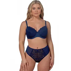 After Eden D-cup & up High-Waist-String »BO«, mit Spitzen-Details, blau