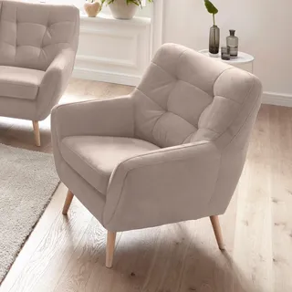 exxpo - sofa fashion Sessel Scandi Mikrofaser 87 x 92 x 92 cm Grau