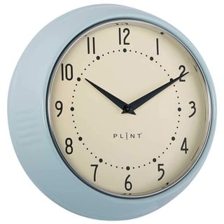 PLINT Retro Wanduhr Silent Non-Ticking Decorative Ice Color Wall Clock, Retro Style Wall Decoration for Kitchen Living Room Home, Office, Schule, Easy to Read Large Numbers