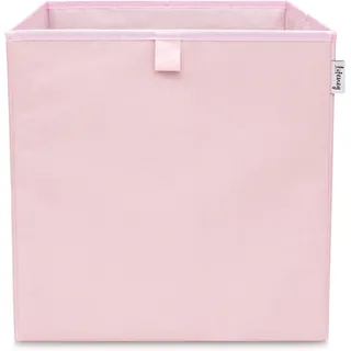 LIFENEY Aufbewahrungsbox einfarbig Rosa I Spielzeugbox passend für Würfelregale I Ordnungsbox für das Kinderzimmer I Aufbewahrungskorb als Accessoire für dein Zuhause | 33x33x33 cm