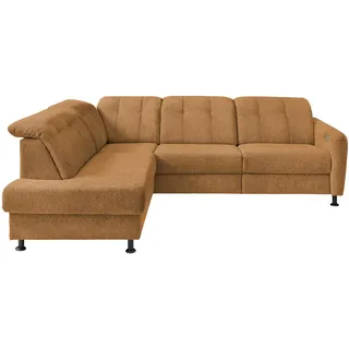 Livetastic Ecksofa , Currygelb , Textil , Uni , L-Form , 270x198 cm , Made in Europe , seitenverkehrt erhältlich, Rücken echt, motorische Relaxfunktion, Herz-Waage-Funktion, USB-C-Anschluss , Wohnzimmer, Sofas & Couches, Wohnlandschaften, Ecksofas