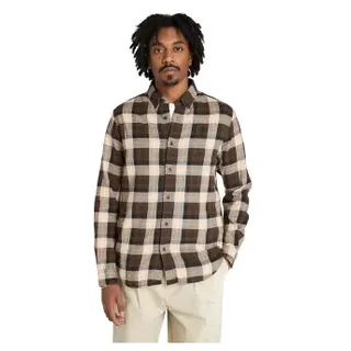 Timberland für Herren. TB0A44XQG561 Braun kariertes Flanellhemd (S), Lässig, Langarm, Bio-Baumwolle, Nachhaltig