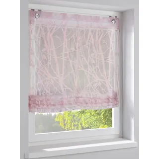 Raffrollo HEINE HOME Gr. 3, lila (mauve), B:80cm H:140cm, Raffrollos, Raffrollo