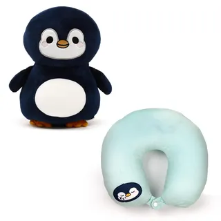 Puckator Reisekissen Swapseazzz 2 in 1 40 x 30 cm Blau