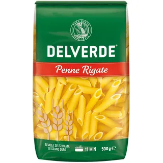 Delverde Penne Rigate Pasta Semola Selezionata di Grano Duro 500g