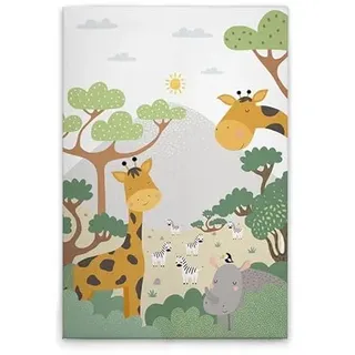 A.S. Création Leinwandbild Dschungel Kinderzimmer - Wandbild in Grün, Braun - 80 x 120 cm - DD131750